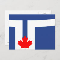 Postcard with Flag of Toronto, Canada