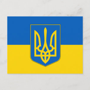 Postcard with Flag of Ukraine