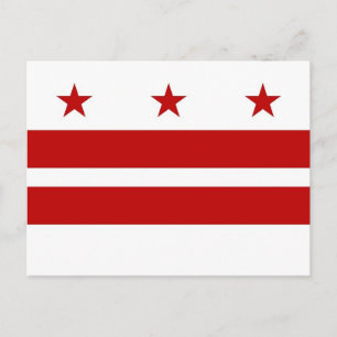 Postcard with Flag of Washington DC- USA
