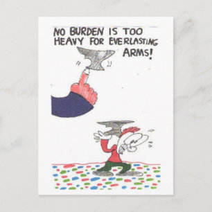 Postcard with funny church signs, animated