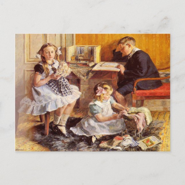 Postcard With Gad Frederik Clement Painting (Front)