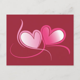 Postcard with Hearts