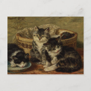 Postcard With Henriette Ronner-Knip Painting