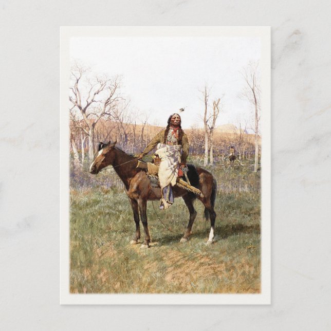 Postcard With Henry Farny Painting (Front)