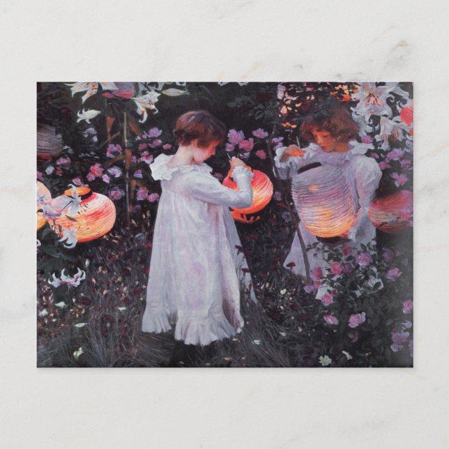 Postcard With John Singer Sargent Painting (Front)