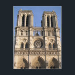 Postcard with Notre Dame de Paris cathedral<br><div class="desc">Send a piece of Parisian charm with our exclusive postcard featuring the iconic Notre-Dame Cathedral! Crafted with meticulous attention to detail, this postcard captures the grandeur and architectural splendor of Notre-Dame, one of Paris's most celebrated landmarks. The design highlights the cathedral’s stunning Gothic façade, intricate stonework, and impressive towers, offering...</div>