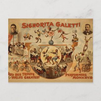 Postcard With Old Circus Poster