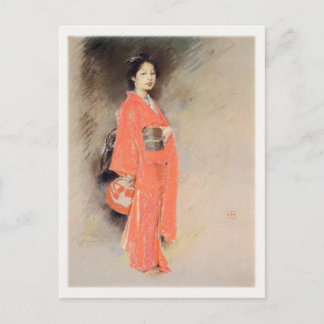 Postcard With Robert Frederick Blum Painting