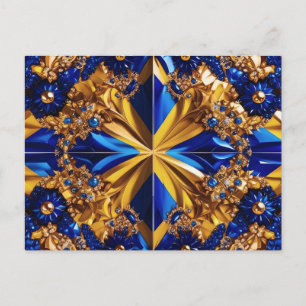 Postcard with Sweden Colours Design