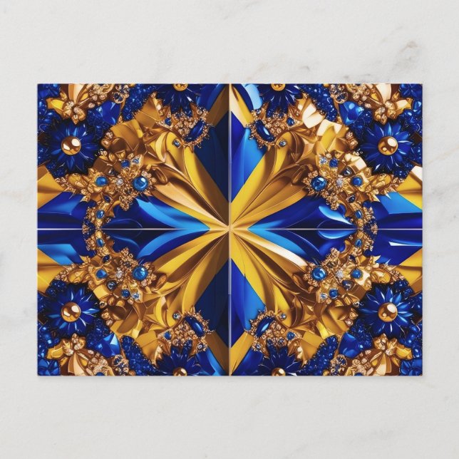 Postcard with Sweden Colours Design (Front)