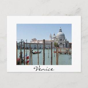 Postcard with the text 'Venice' and gondolas