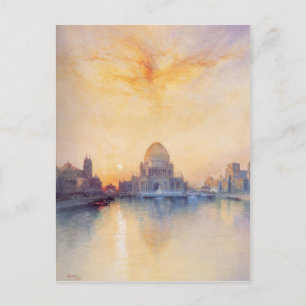 Postcard With Thomas Moran Painting