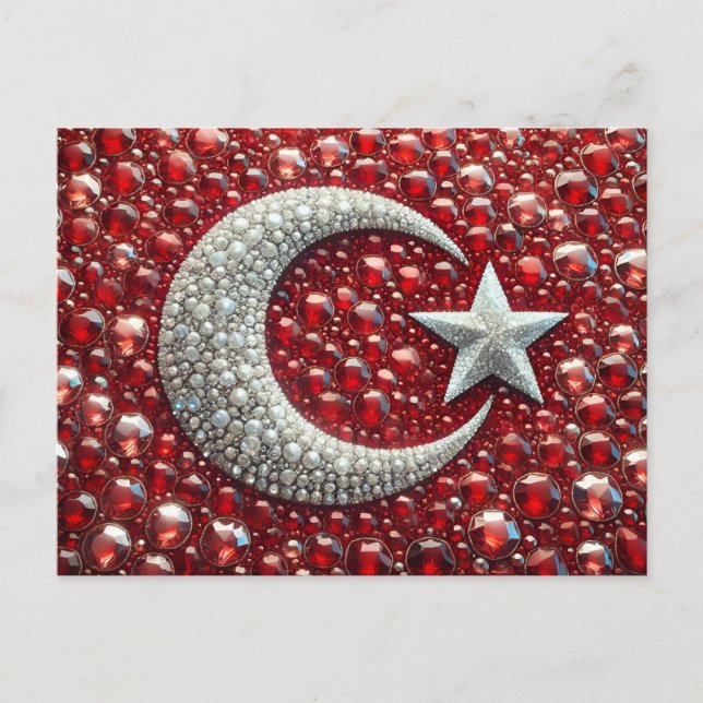 Postcard with Turkish Colours Design (Front)