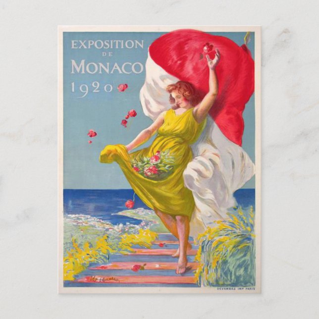 Postcard With Vintage Ad Poster (Front)