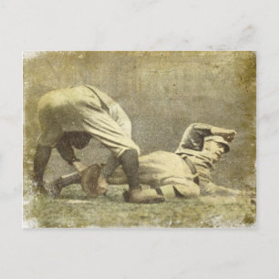 Postcard with Vintage Baseball Print