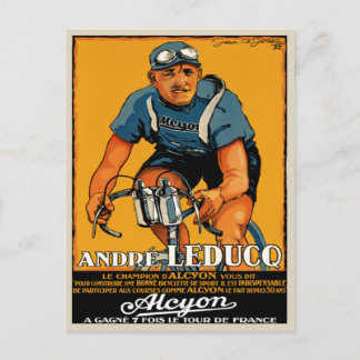 Postcard With Vintage Bicycle Poster Print