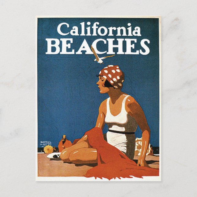 Postcard with Vintage California Print (Front)