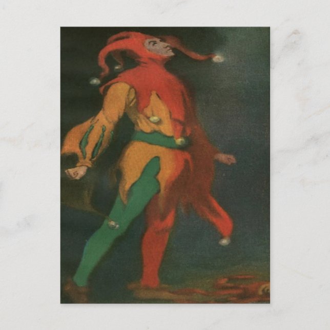 Postcard With Vintage Clown (Front)