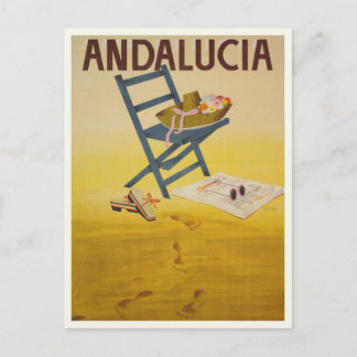 Postcard with Vintage Print from Spain