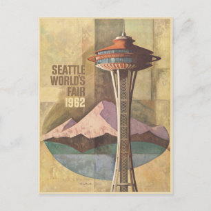 Postcard with Vintage World's Fair Poster Print