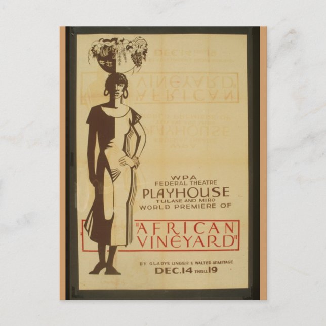 Postcard-WPA-African Vineyard Postcard (Front)