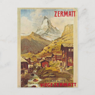 Postcard Zermatt Switzerland Gornergratbahn