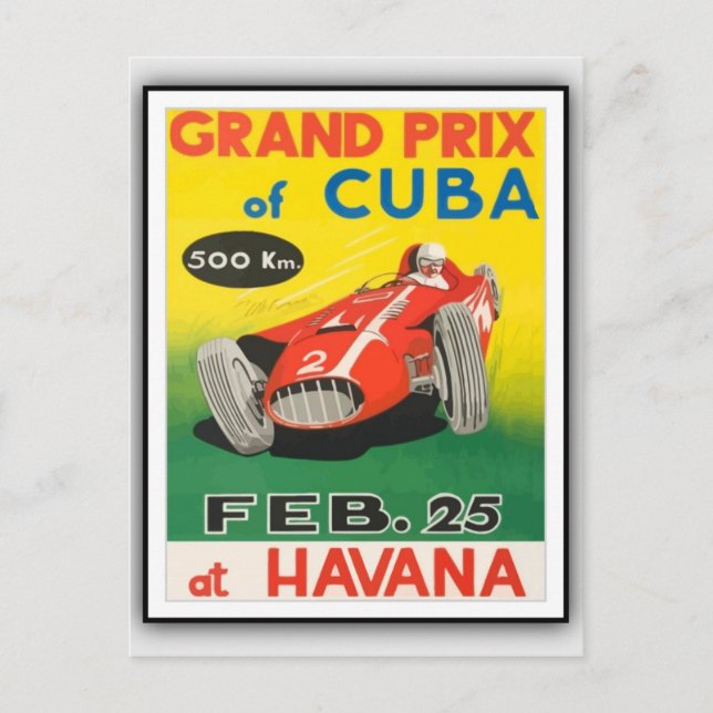 Postcards and Invitations Cuba Vintage Rally (Front)