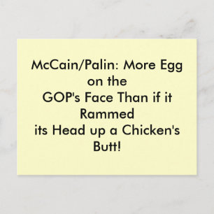 Postcards, egg on GOP's face Postcard
