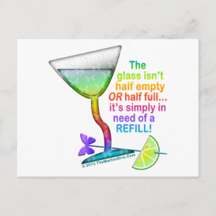 POSTCARDS - GLASS HALF FULL