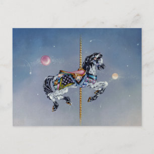 Postcards - Grey Mare Carousel Horse