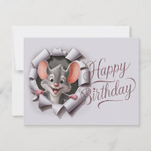 Postcards Happy Birthday Souris 05