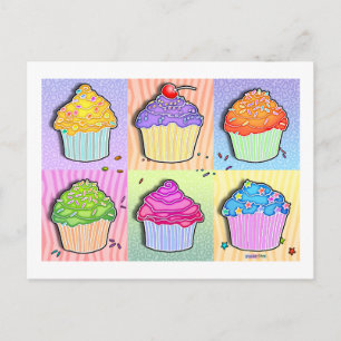 Postcards - Pop Art Cupcakes