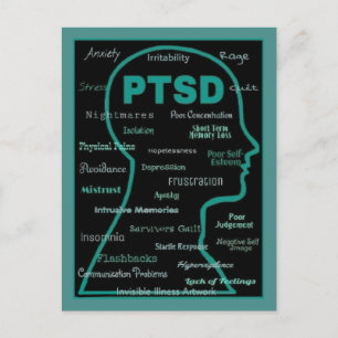 POSTCARDS...PTSD - Symptoms Postcard