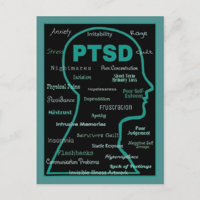 POSTCARDS...PTSD - Symptoms Postcard (Front)