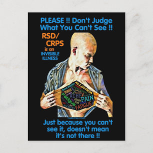 POSTCARDS...RSD/CRPS - Don't Judge Postcard