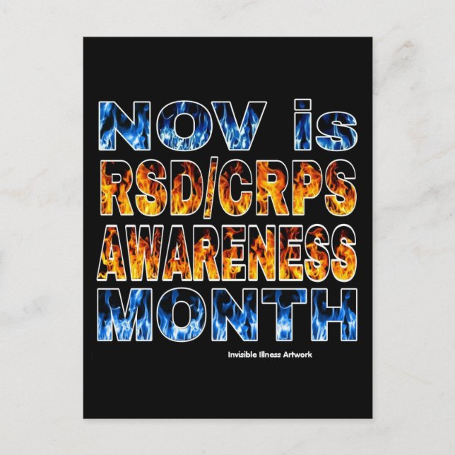 POSTCARDS...RSD/CRPS - Orange & Blue Postcard (Front)