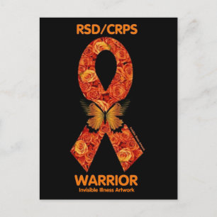 POSTCARDS...RSD/CRPS - Orange Roses Postcard