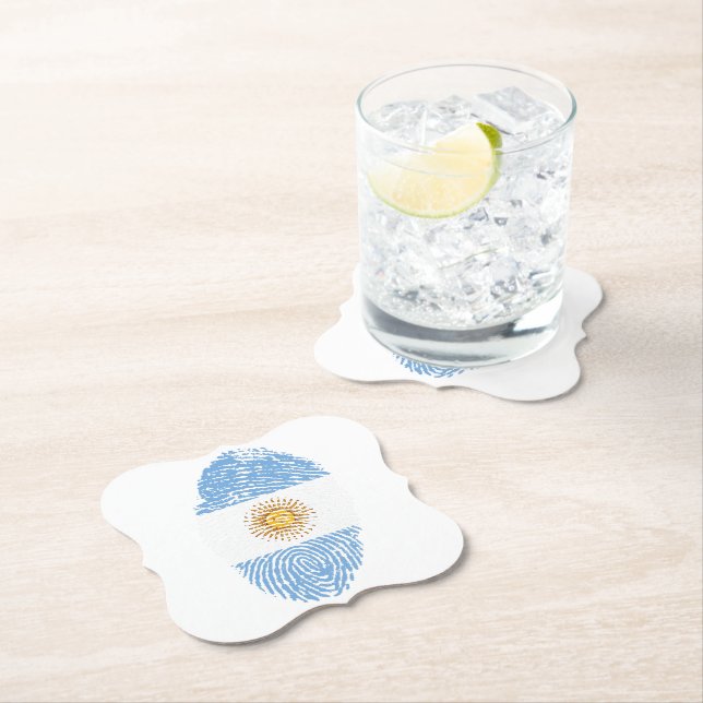 postcards with argentine flag paper coaster (Insitu)