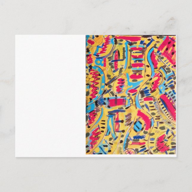 Postcards, with colourful abstract designs postcard (Front)