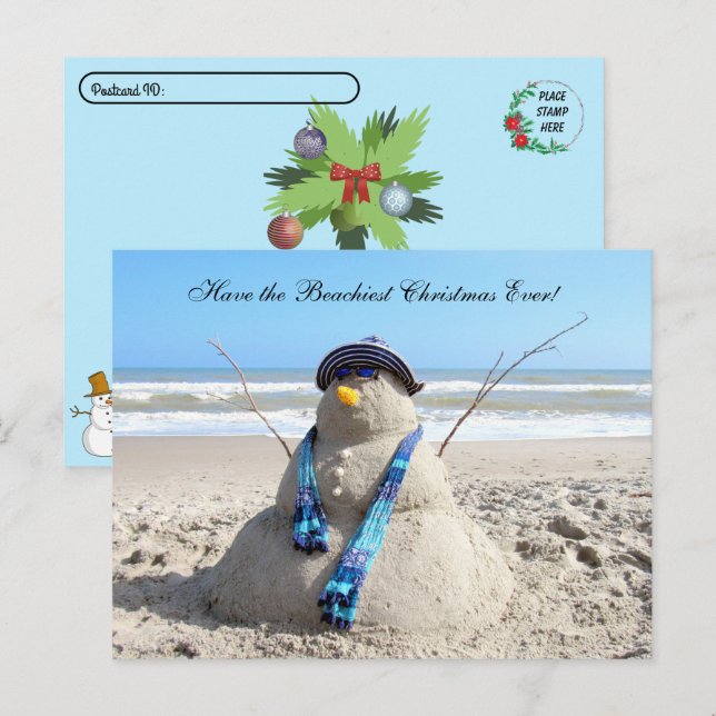 Postcrossing - Florida Snowman Christmas Postcard (Front/Back)