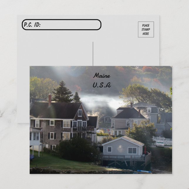 Postcrossing - Foggy Maine Morning Postcard (Front/Back)