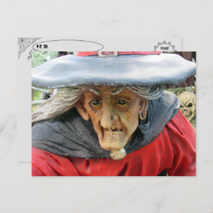Postcrossing Halloween Witch Postcard