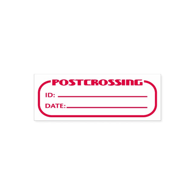 Postcrossing ID and date blank to fill in Self-inking Stamp (Design)
