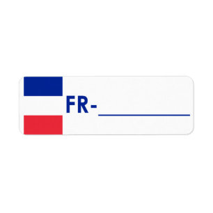 Postcrossing ID Label France "Flag Style"