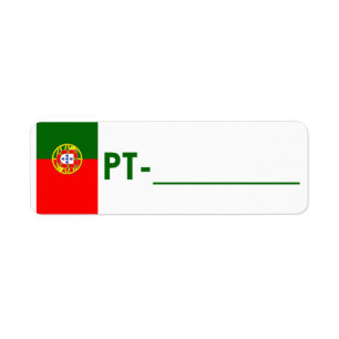 Postcrossing ID Label Portugal "Flag Style"