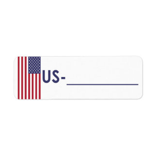 Postcrossing ID Label USA "Flag Style"
