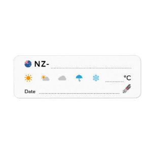 Postcrossing ID NZ New Zealand Weather Date ラベル