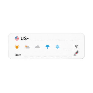 Postcrossing ID US America Weather Date ラベル