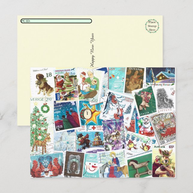 Postcrossing -International Postage Christmas Holiday Postcard (Front/Back)