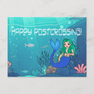 Postcrossing Mermaid - Postcard